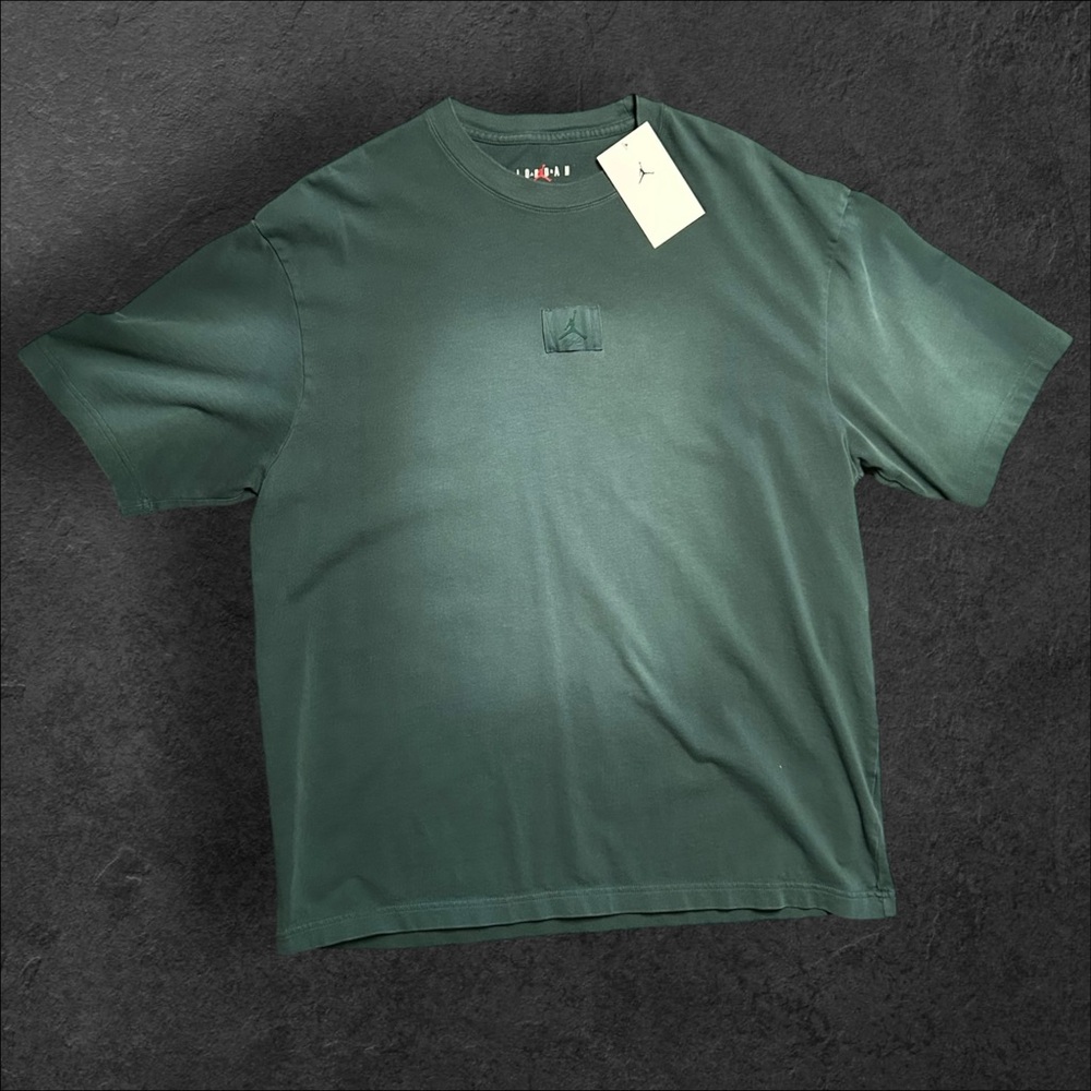 Jordan Jumpman Washed Patch Tee Forest Green - Size Large